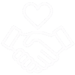 Ein Symbol zweier Hände, über denen ein Herz zu sehen ist.